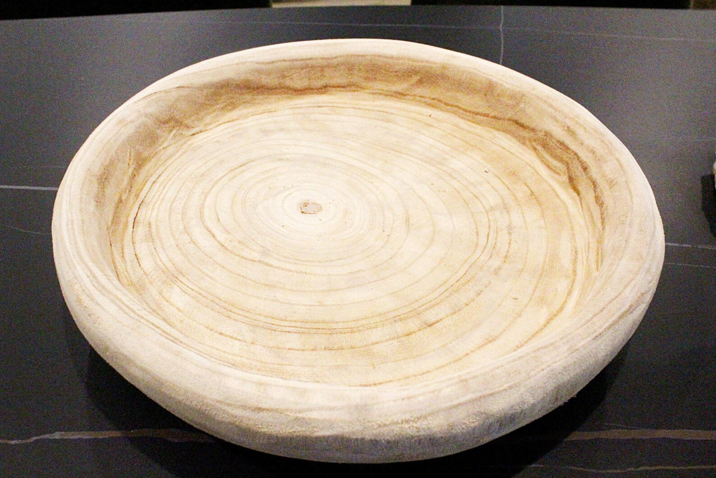 Hand-Carved Wood Bowl – Oversized Organic Centerpiece