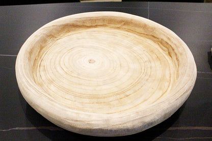 Hand-Carved Wood Bowl – Oversized Organic Centerpiece