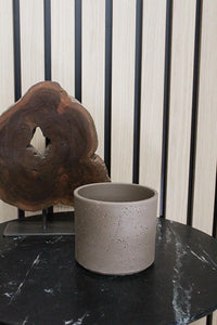 Dark Grey Planter – Textured Ceramic Indoor Pot
