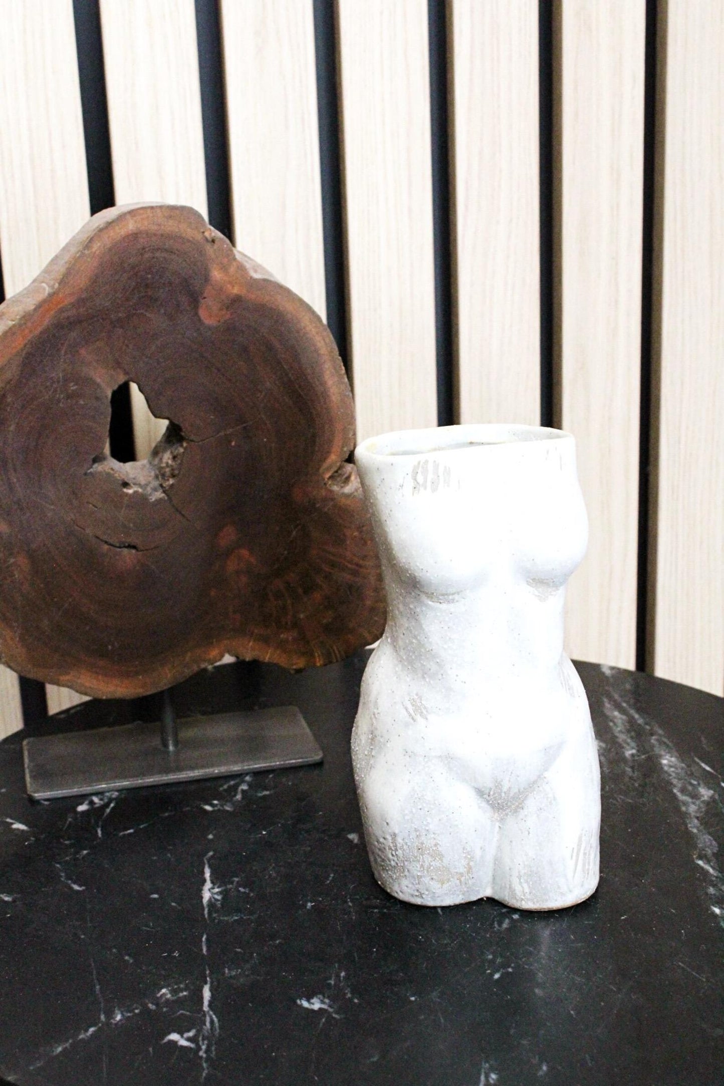 Female Torso Vase – Minimalist Ceramic Body Sculpture