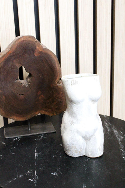 Female Torso Vase – Minimalist Ceramic Body Sculpture