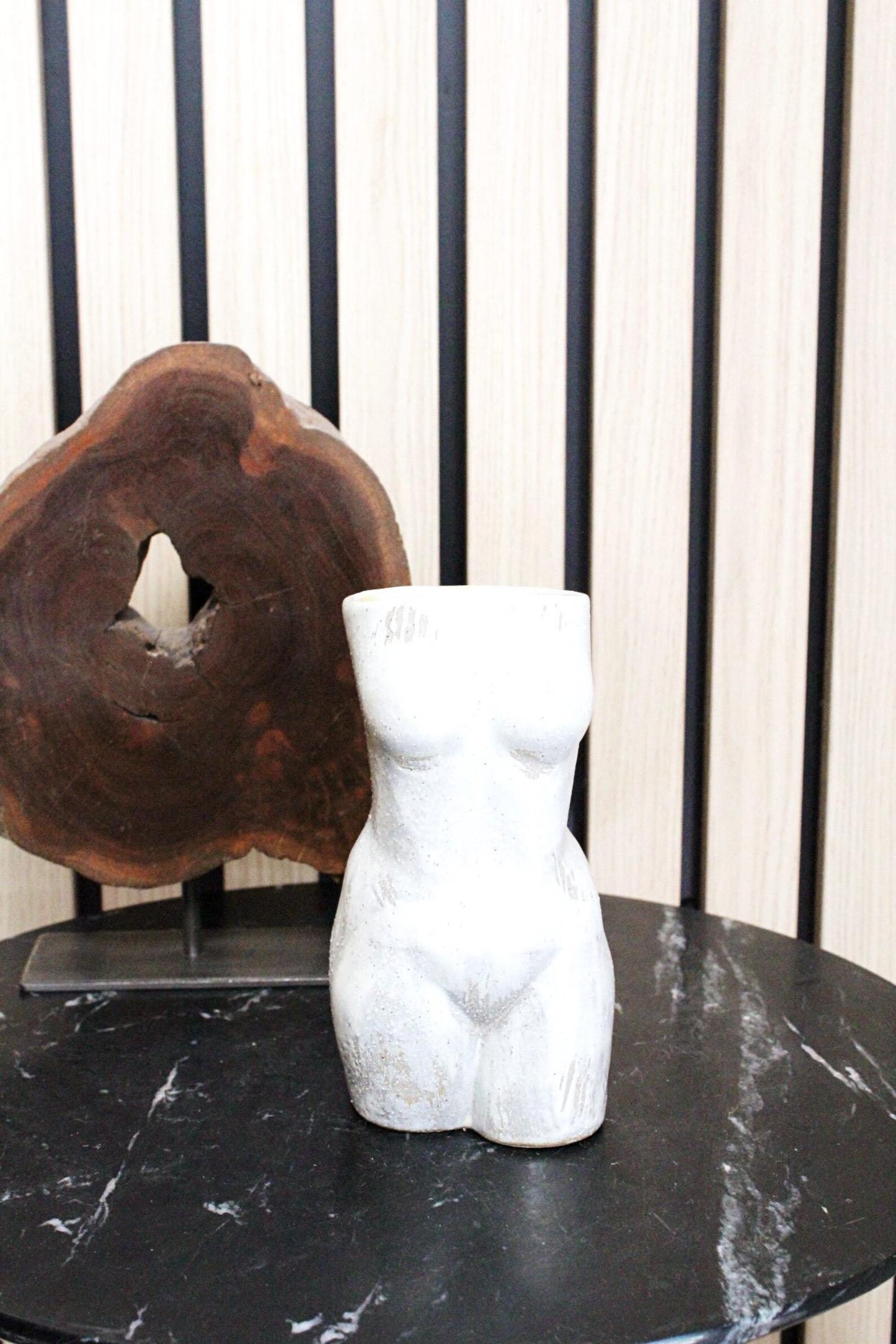 Female Torso Vase – Minimalist Ceramic Body Sculpture