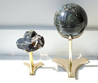 Tall Brass Claw Crystal Stand – Gold Display Holder