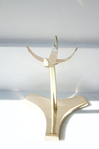 Tall Brass Claw Crystal Stand – Gold Display Holder