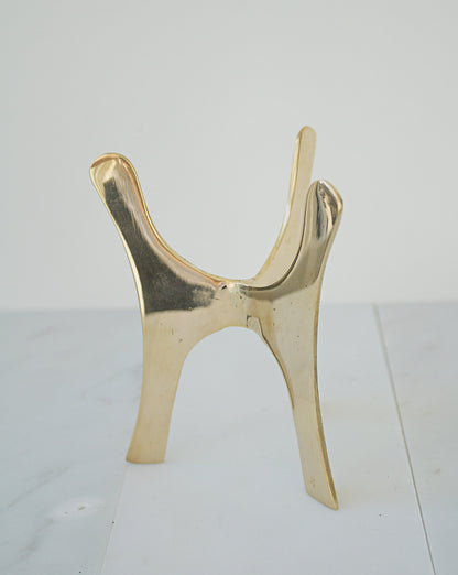 Modern Brass Crystal Tripod Stand Display Brass Crystal Stand Gold Rock Display Holder Sphere Stand Brass Home Decor Minimal Crystal Stand