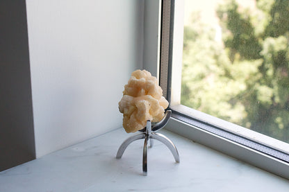 Rose Gold Crystal Display Stand – Copper Rock Holder for Home Decor