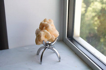 Rose Gold Crystal Display Stand – Copper Rock Holder for Home Decor