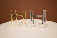 Brass Crystal Tower Stand – Minimal Gold Display Holder