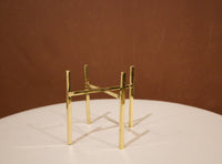 Brass Crystal Tower Stand – Minimal Gold Display Holder