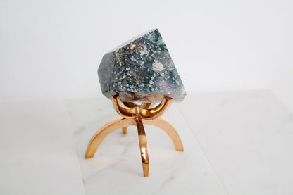 Green Moss Agate Crystal – Polished Boho Decor Accent