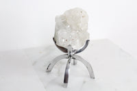 Apophyllite Quartz – Brass Claw Crystal Display