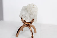 Apophyllite Quartz – Brass Claw Crystal Display