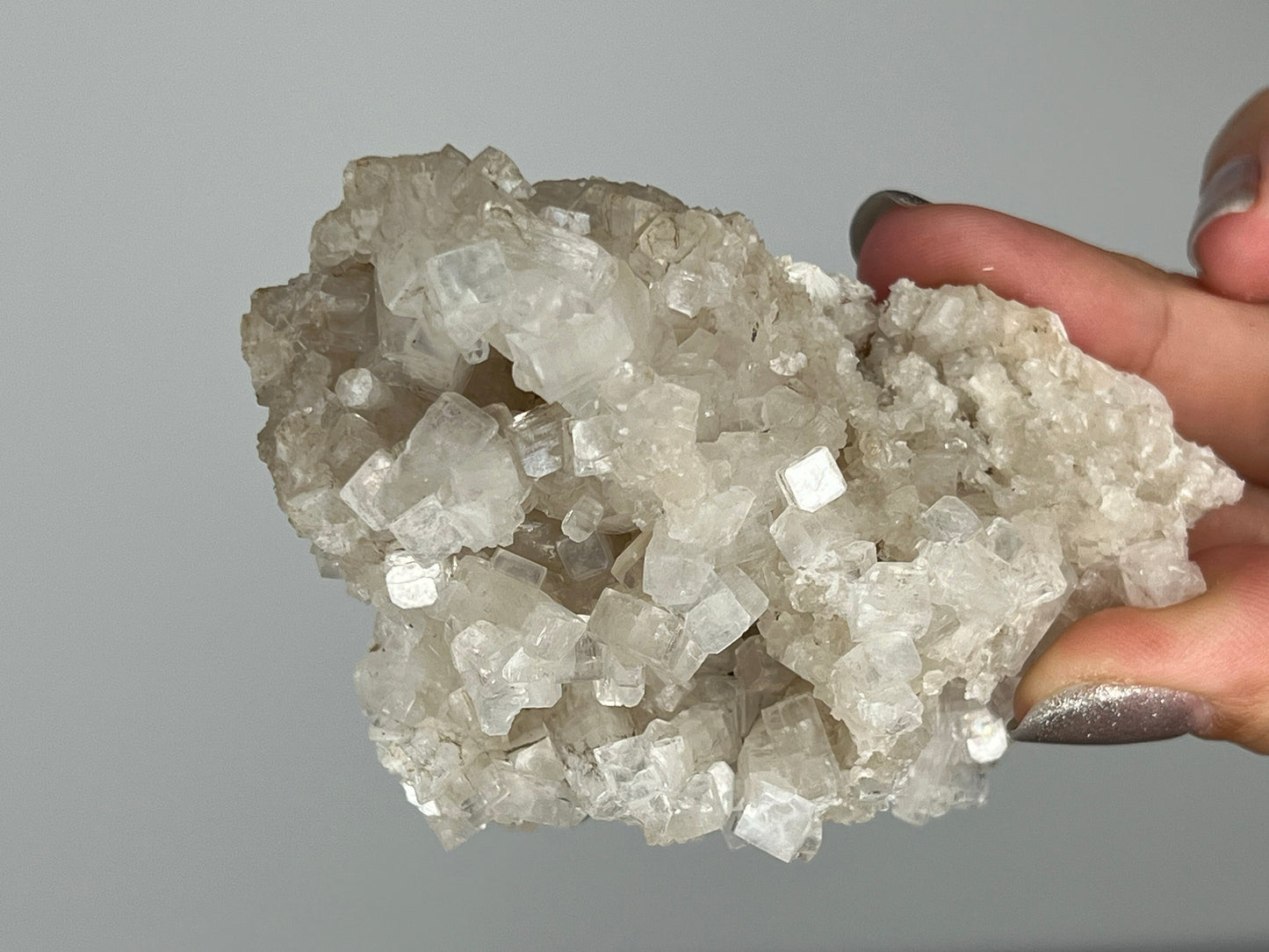 Apophyllite & Prehnite Pink Crystal – Brass Claw Display for Boho Home Decor