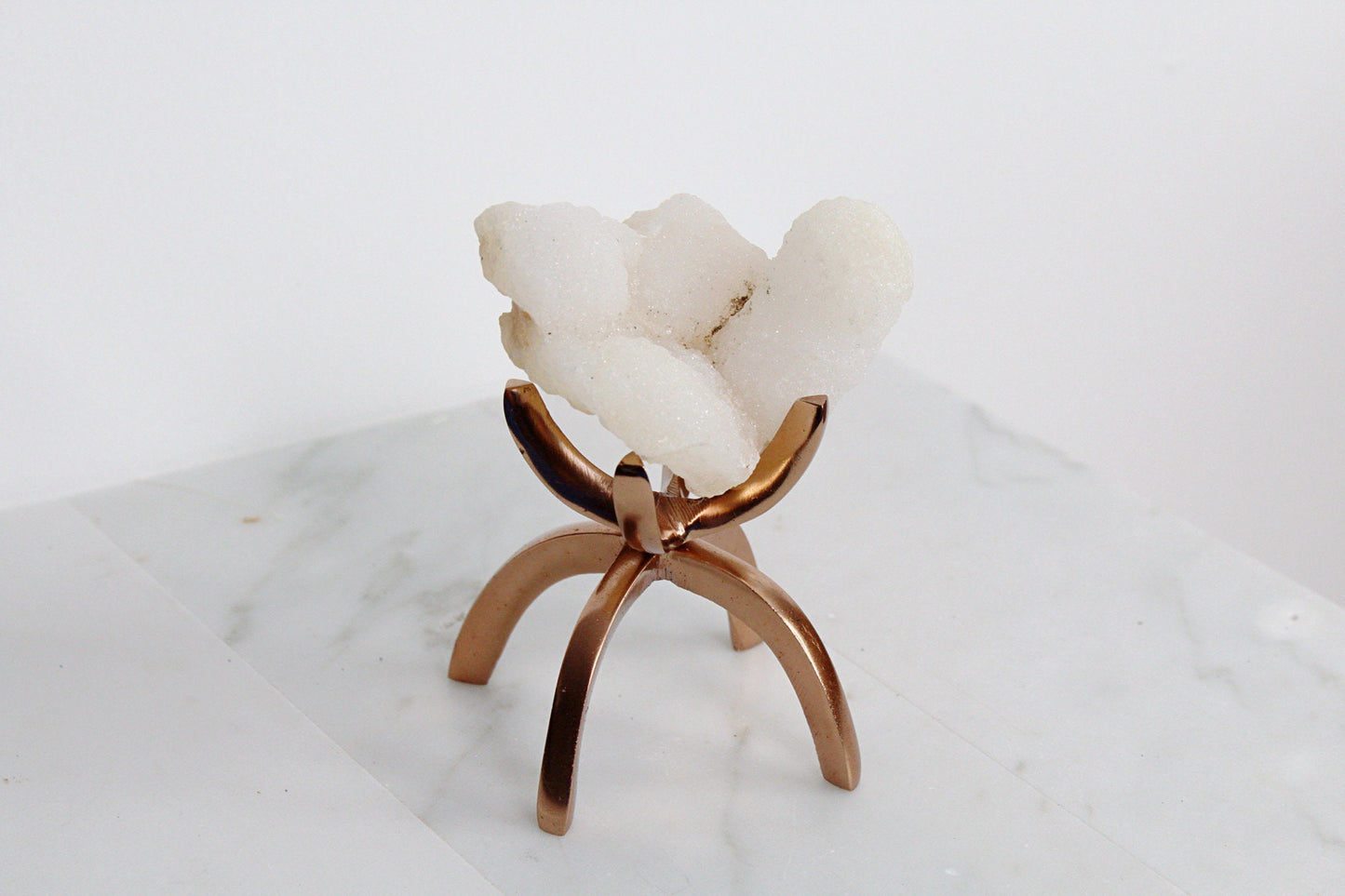 MM Quartz Crystal on Brass Stand – Unique Crystal Decor for Home