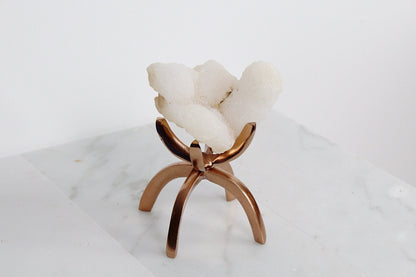 MM Quartz Crystal on Brass Stand – Unique Crystal Decor for Home