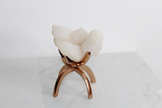 MM Quartz Crystal on Brass Stand – Unique Crystal Decor for Home