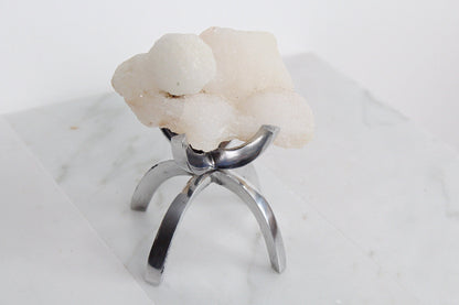 MM Quartz Crystal on Brass Stand – Unique Crystal Decor for Home