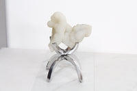 Modern White Crystal Decor with Silver Claw Stand: Chalcedony Quartz Mineral Boho Decor Accent Quartz Crystal Gift Minimal Silver Claw Stand Modern Crystal Decor with Silver Claw Stand Chalcedony Quartz Mineral
Boho Crystal Display: Chalcedony Quartz