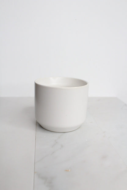 Small White Simple Pot Minimal Bonsai Planter Indoor Plants Home Decor Matte Ceramic Pot Simple Modern Planter Houseplant Container