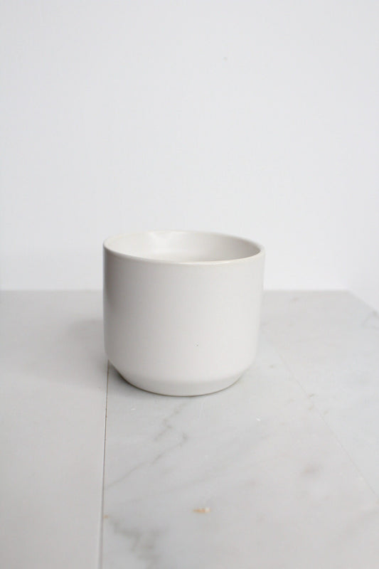Small White Simple Pot Minimal Bonsai Planter Indoor Plants Home Decor Matte Ceramic Pot Simple Modern Planter Houseplant Container