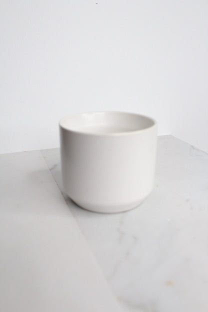 Small White Simple Pot Minimal Bonsai Planter Indoor Plants Home Decor Matte Ceramic Pot Simple Modern Planter Houseplant Container