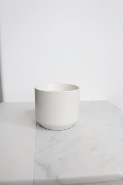 Small White Simple Pot Minimal Bonsai Planter Indoor Plants Home Decor Matte Ceramic Pot Simple Modern Planter Houseplant Container