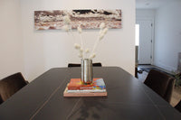 Silver Metallic Vase Antique Finish Vase for Branches Modern Vase Floral Arrangement Organic Vessel Distressed Texture Wabi Sabi Aesthetic