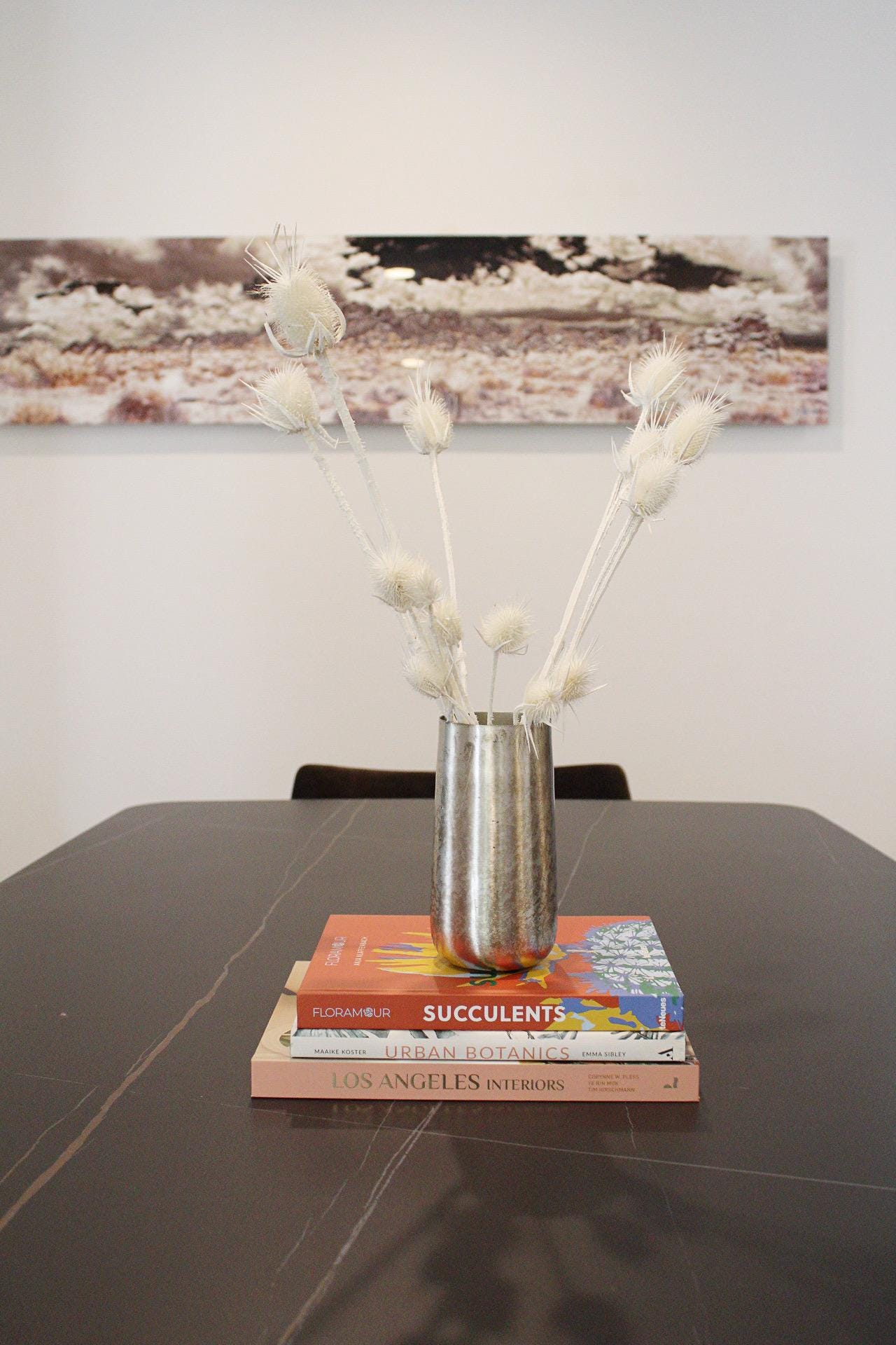 Silver Metallic Vase Antique Finish Vase for Branches Modern Vase Floral Arrangement Organic Vessel Distressed Texture Wabi Sabi Aesthetic