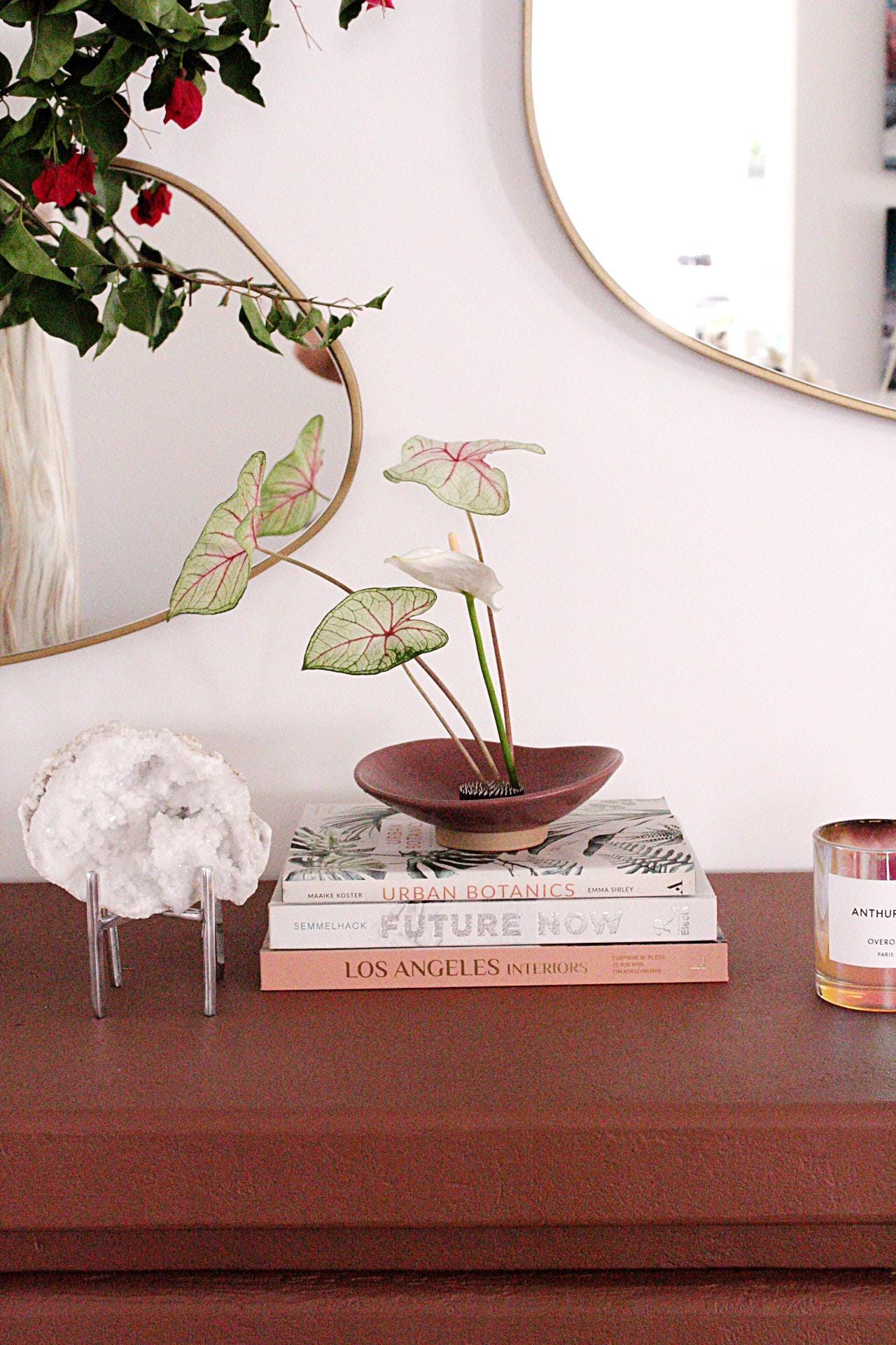 Zen Home Decor Meditation Room Decor Ikebana Bowl Flower Arrangement Container Modern Home Decor Japanese Decor Flower Vase Ceramic Vase Mothers Day Gift Wedding Gift