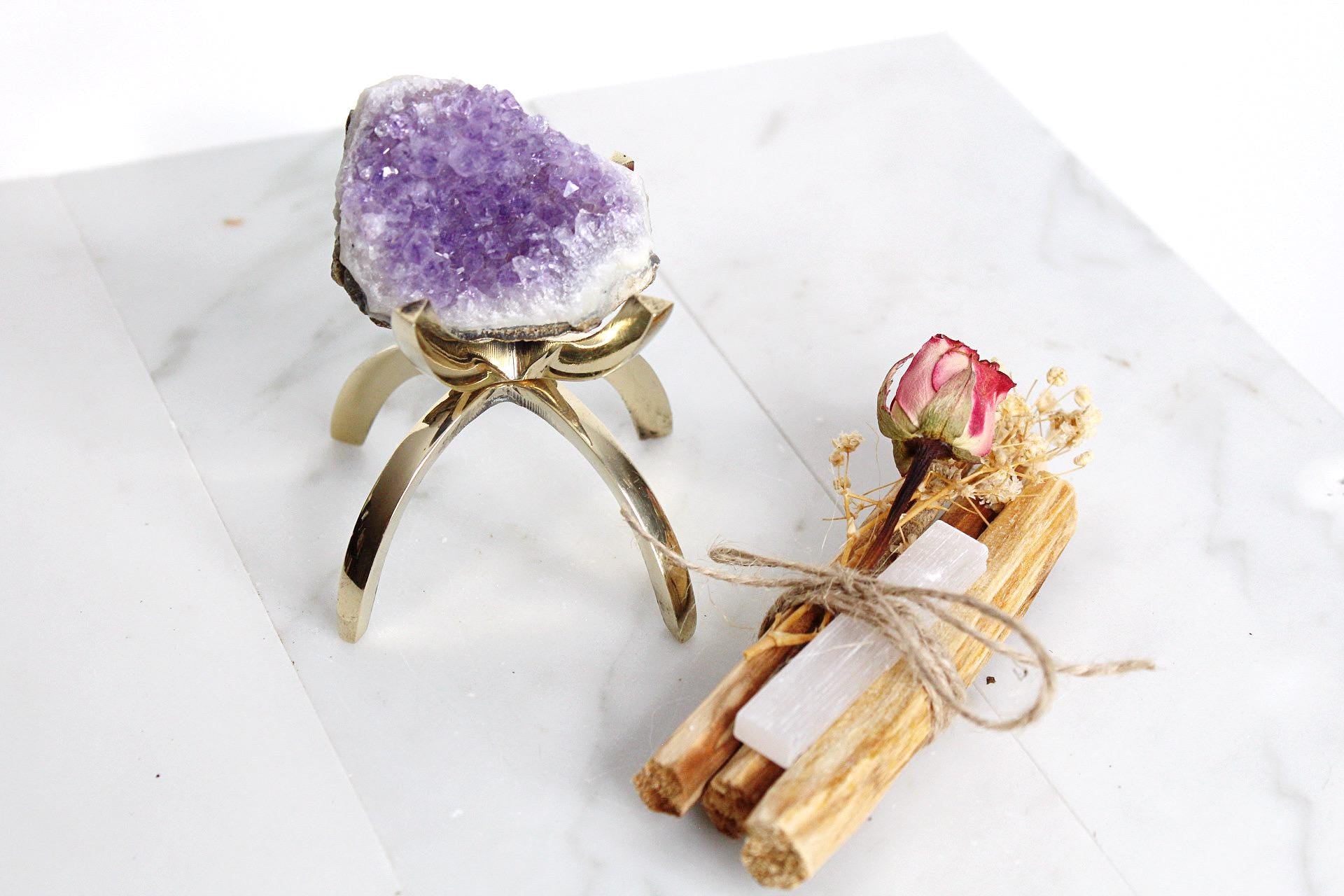 Amethyst Geode Set Crystal Healing Kit Meditation Stones Spiritual Gift Crystal Collection Energy Healing Tools Sacred Space Decor Chakra Stones