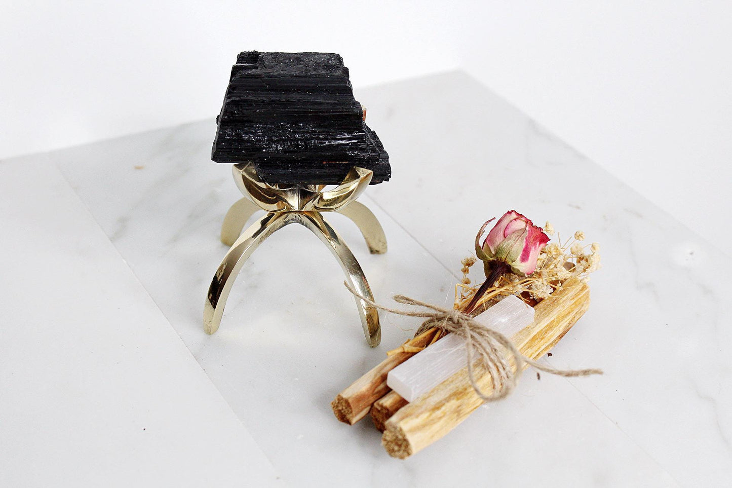 Energy Clearing Meditation Tool Chakra Balancing Tools Space Clearing Bundle Crystal Healing Bundle Spiritual Practice Tools Gift for Yoga Teacher