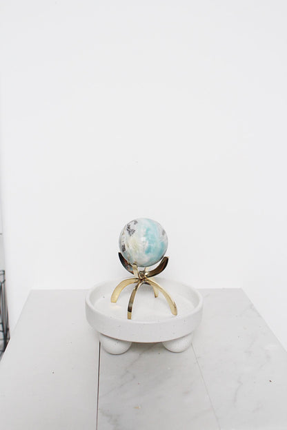 Small White Ceramic Plant Saucer – Indoor Tray Riser, Modern Decor