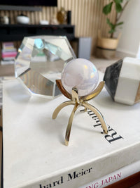 Angel Aura Rose Quartz Sphere Set – Pink Crystal Home Decor