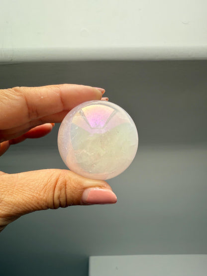 Angel Aura Rose Quartz Sphere Set – Pink Crystal Home Decor