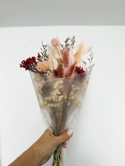 Dried Flower Bouquet – Blush Pink Wedding Centerpiece