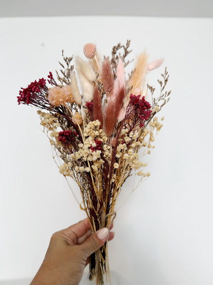 Dried Flower Bouquet – Blush Pink Wedding Centerpiece