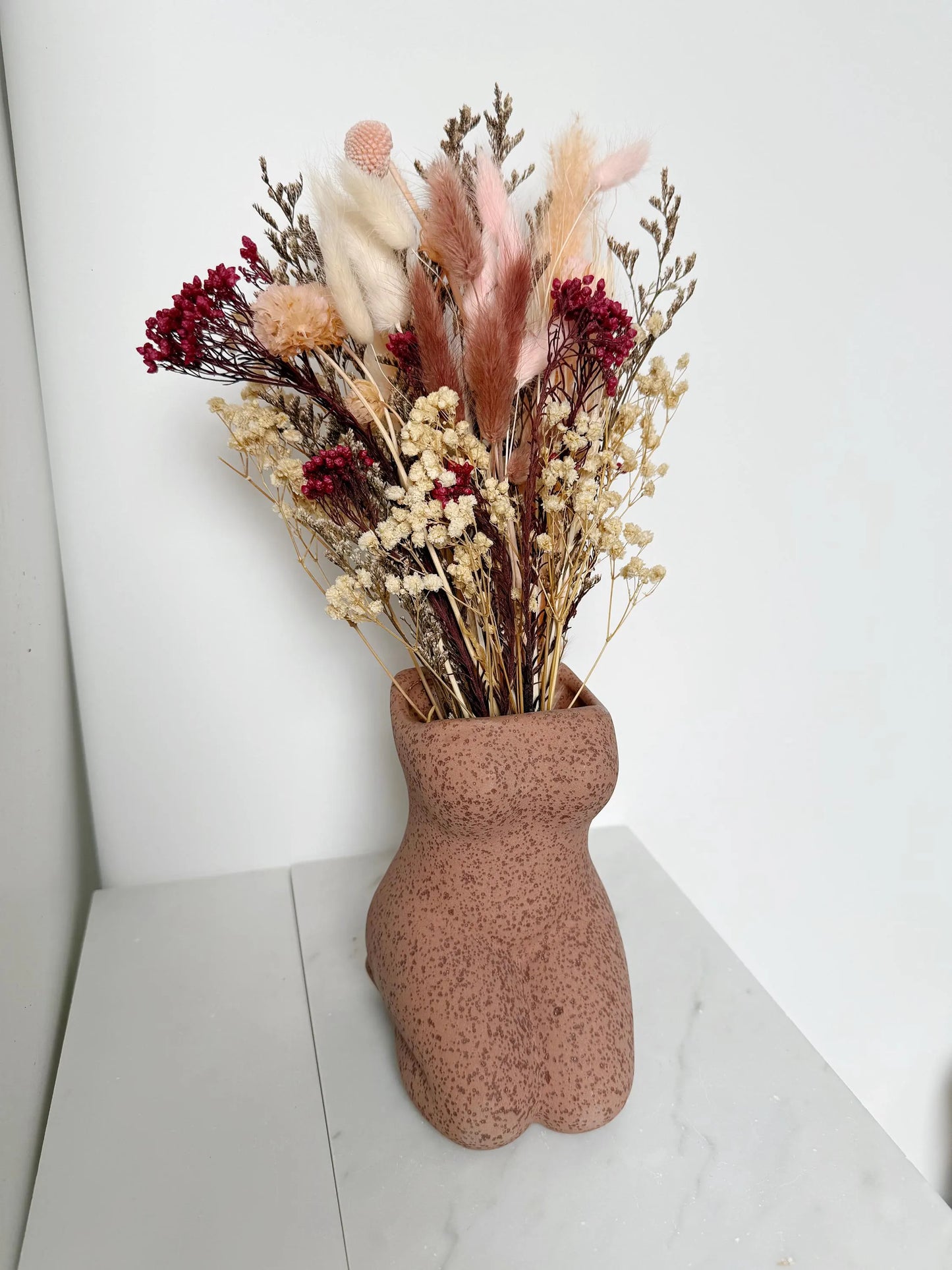 Dried Flower Bouquet – Blush Pink Wedding Centerpiece