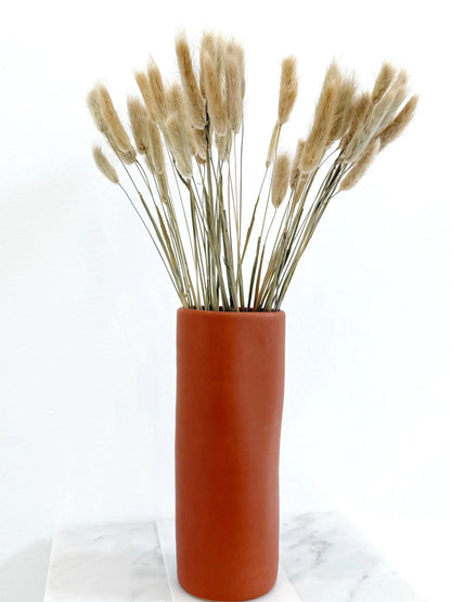 Terracotta Ceramic Vase – Minimalist Table Accent