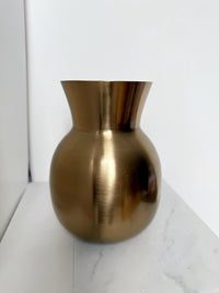 Modern Gold Metal Vase – Round Flower Container