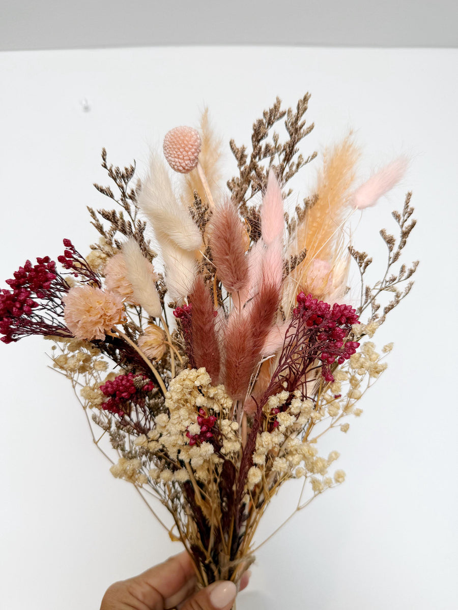 Dried Flower Bouquet – Blush Pink Wedding Centerpiece