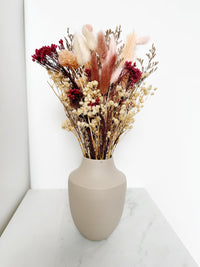 Modern Beige Metal Vase – Minimalist Round Matte Finish Table Decor