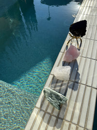 Crystal Energy Bundle – Modern Gemstone Decor Set with Brass Claw Stands