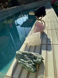 Crystal Energy Bundle – Modern Gemstone Decor Set with Brass Claw Stands