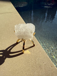 Crystal Energy Bundle – Modern Gemstone Decor Set with Brass Claw Stands