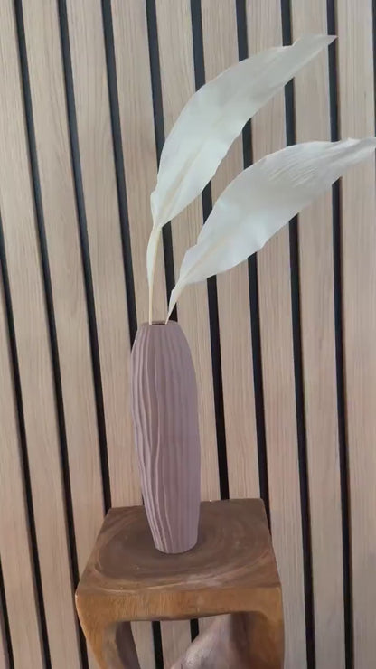 Dried Iron Leaf Floral Accent - Ikebana Style Home Decor