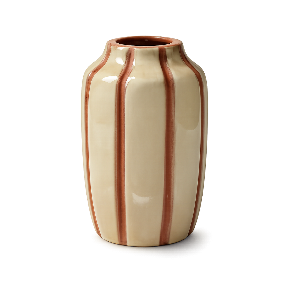 Striped Mollino Bud Vase – Minimalist Vase