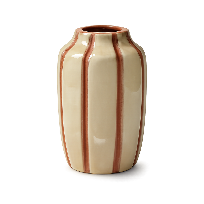 Striped Mollino Bud Vase – Minimalist Vase