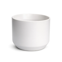 Small White Ceramic Pot - Modern Minimal Planter