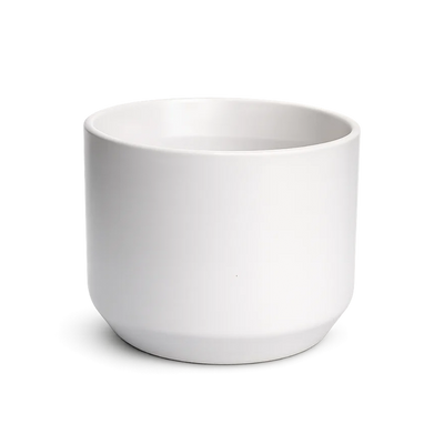 Small White Ceramic Pot - Modern Minimal Planter