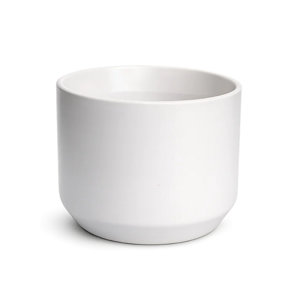 Small White Ceramic Pot - Modern Minimal Planter
